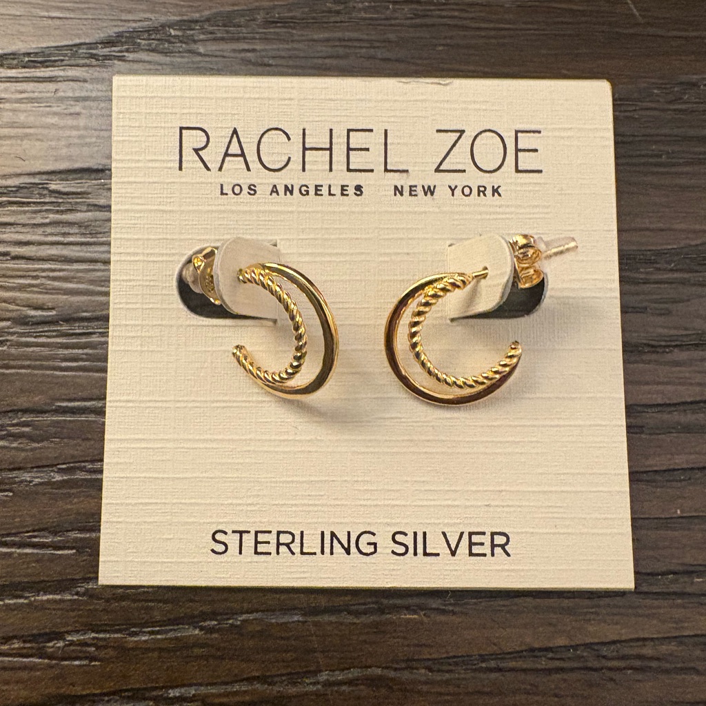 New Rachel Zoe Small Gold Hoop Earrings 28$